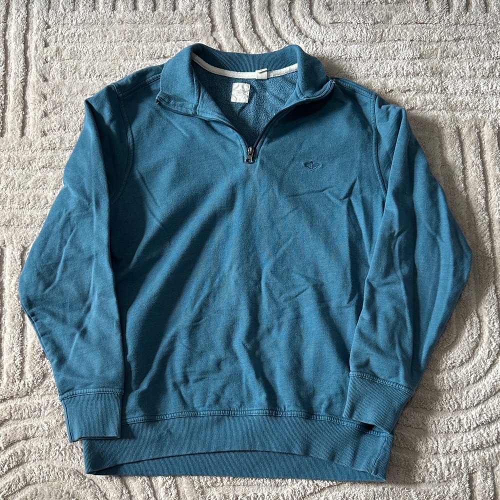 Dockers Teal Classic Quarter-Zip Pullover size XL